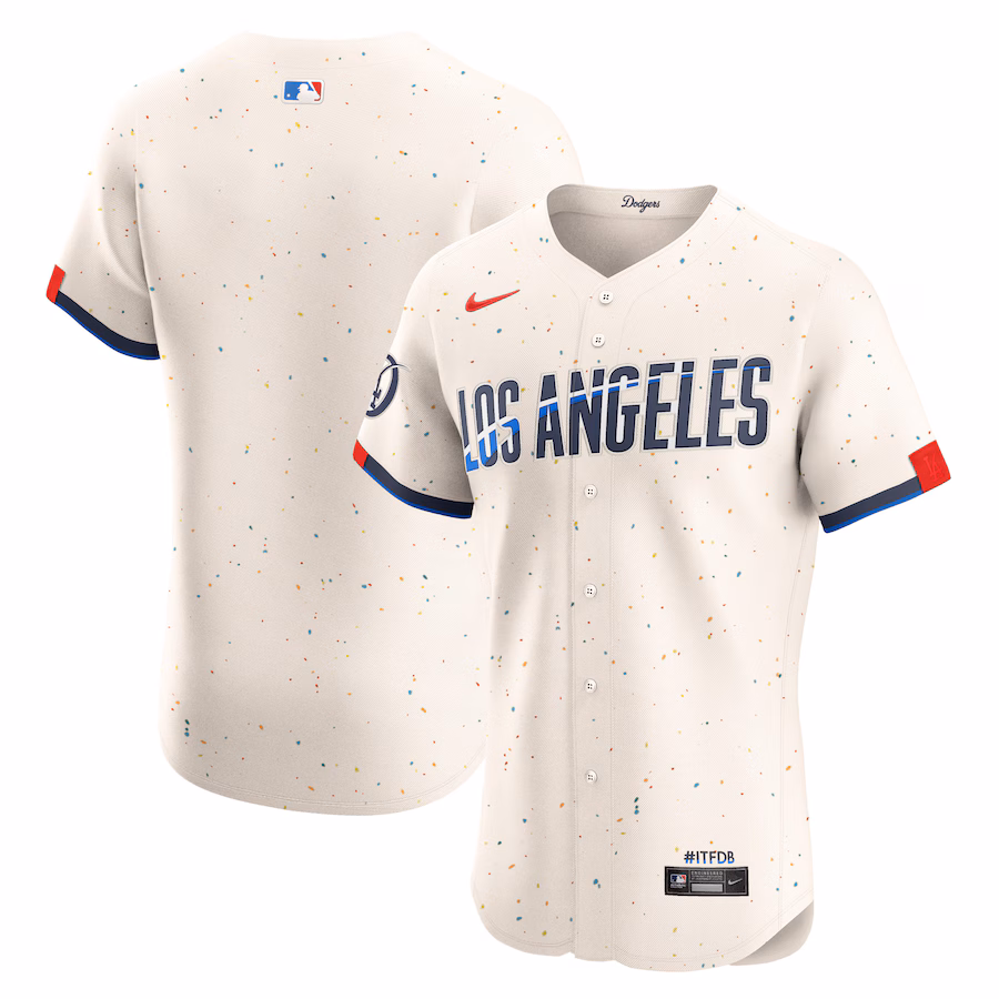 Men's Los Angeles Dodgers Nike Cream City Connect Elite Jersey