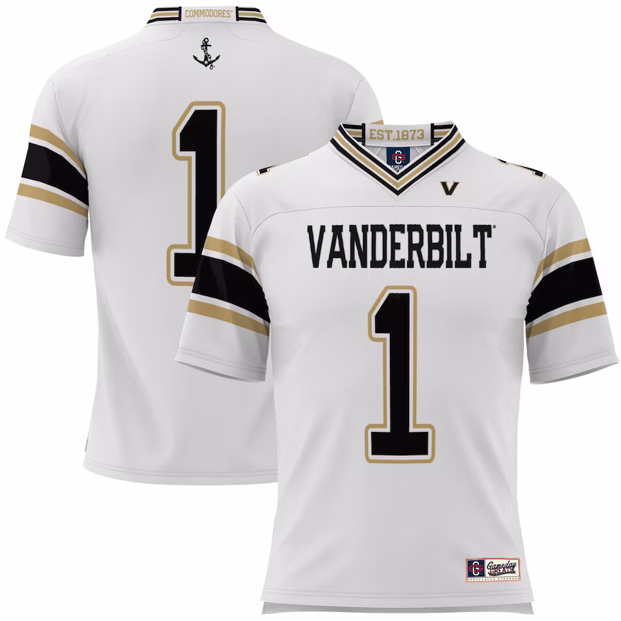 #1 Vanderbilt Commodores GameDay Greats Football Jersey - White