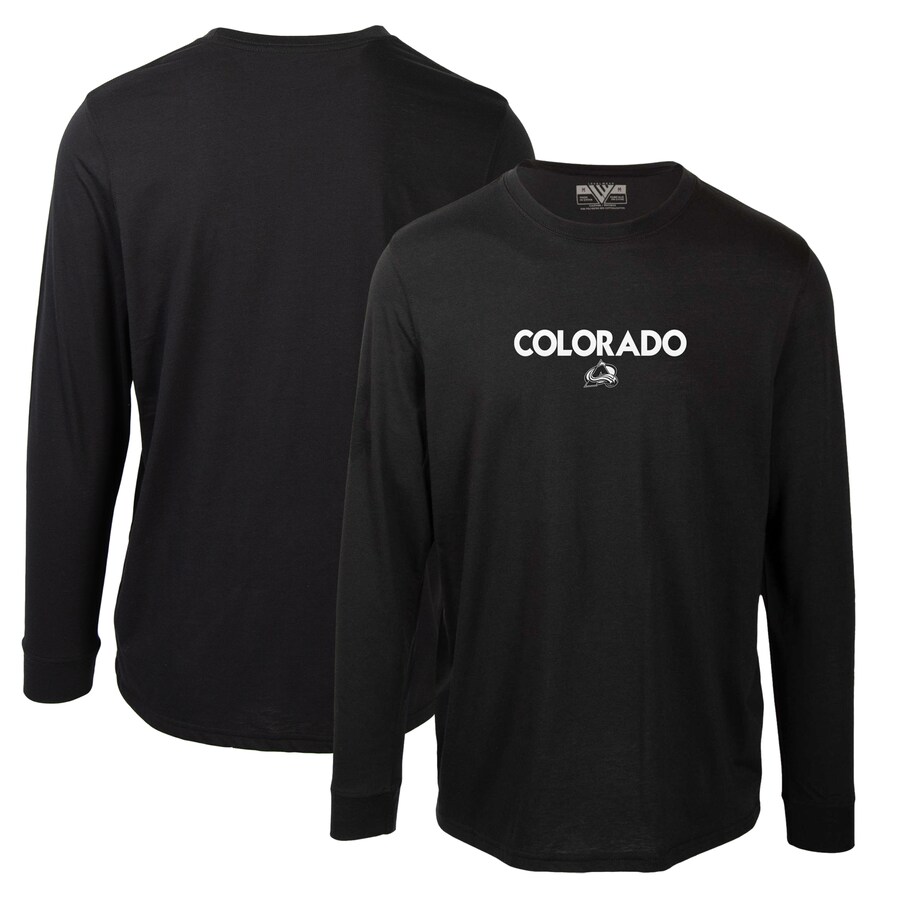 Men's Colorado Avalanche Levelwear Black Oscar City Capsule Long Sleeve T-Shirt