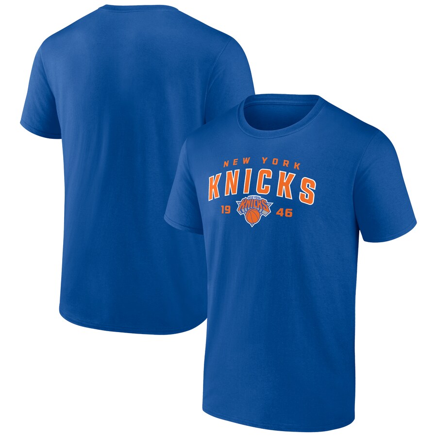Men's New York Knicks Blue Rebel Logo T-Shirt