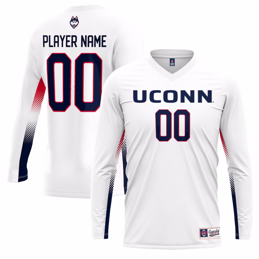 UConn Huskies GameDay Greats Youth NIL Lightweight Volleyball Jersey - White