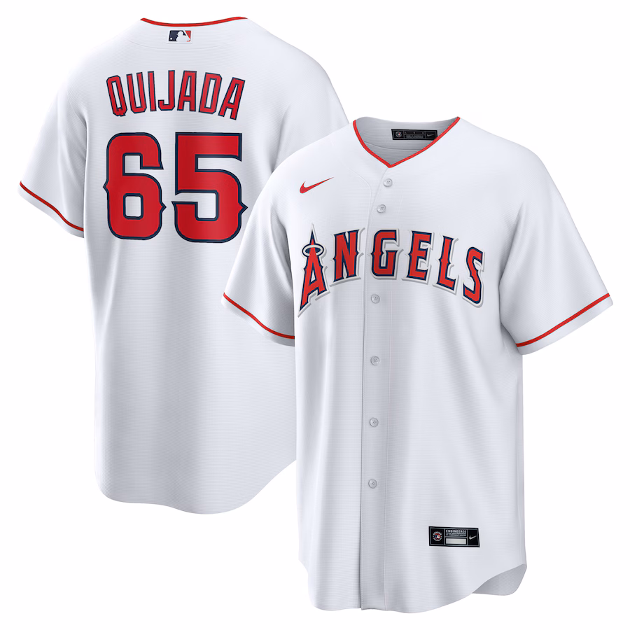 Men's Los Angeles Angels José Quijada Nike White Home  Replica Player Jersey
