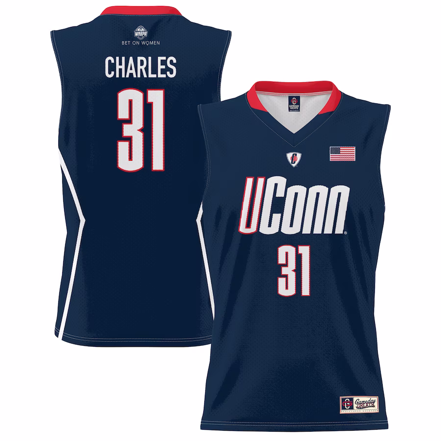 Tina Charles UConn Huskies GameDay Greats Unisex Lightweight Basketball Alumni Jersey - Navy