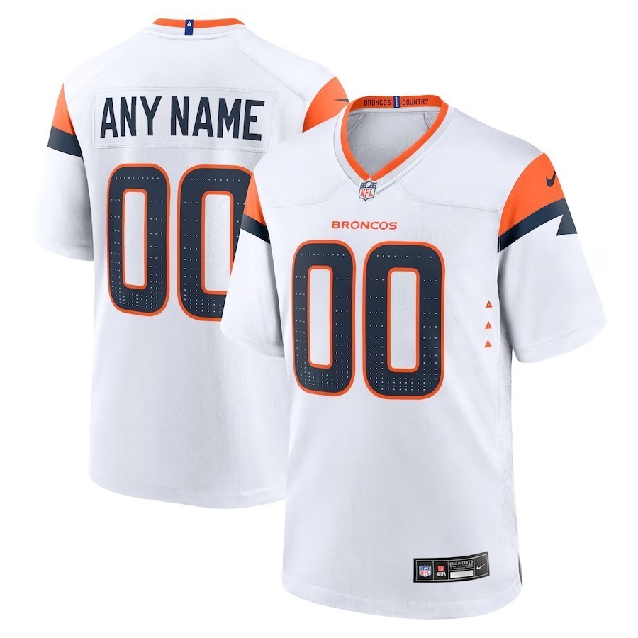 Men's Denver Broncos  Nike White Mile High Collection Custom Game Jersey