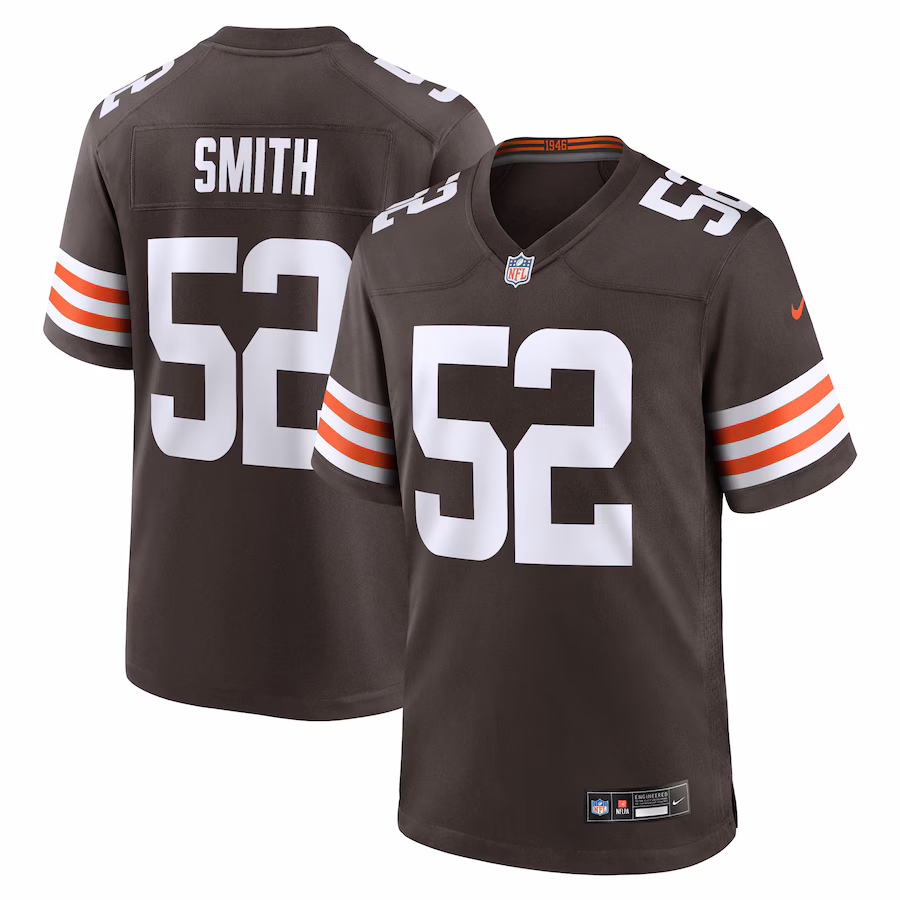 Men's Cleveland Browns Elerson Smith Nike Brown Team Game Jersey