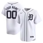 Youth Detroit Tigers Nike White Home Limited Custom Jersey