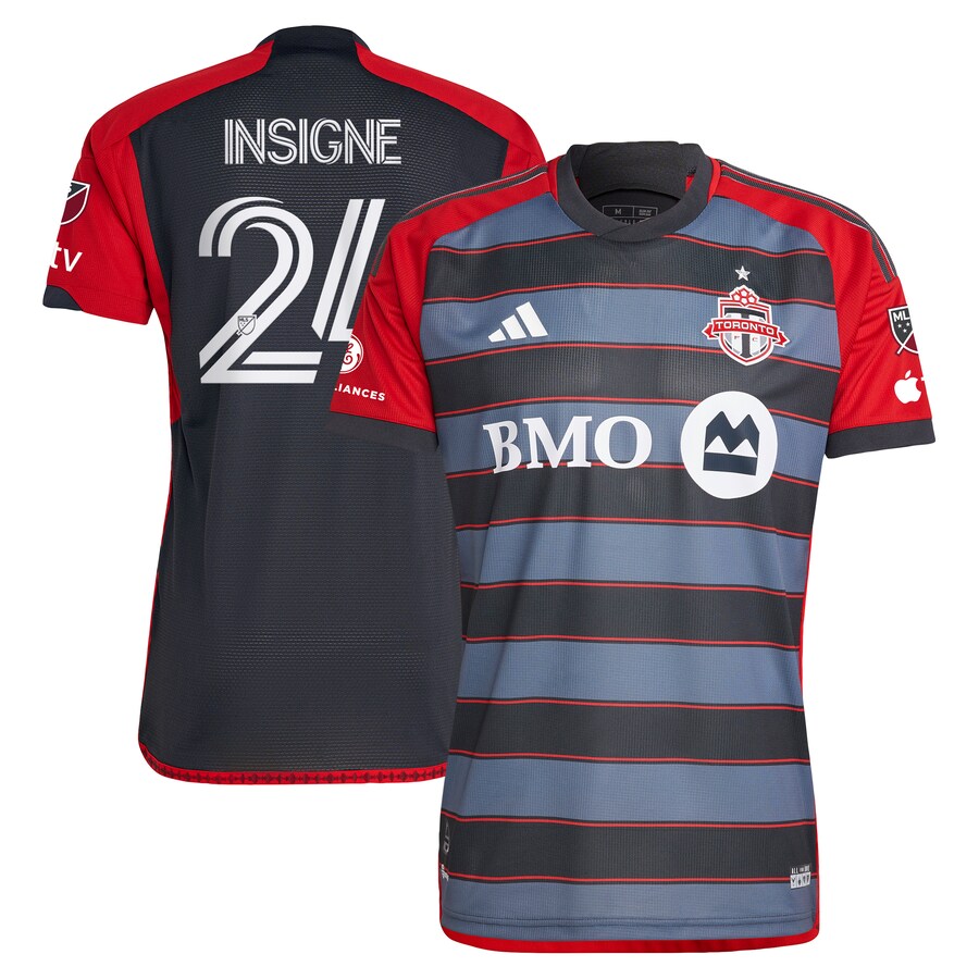 Men's Toronto FC Lorenzo Insigne adidas Gray 2023 Club Kit Authentic Player Jersey