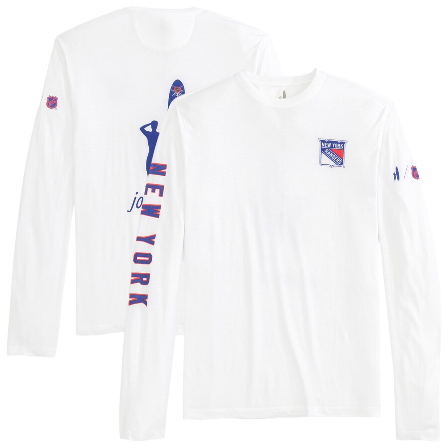 Men's New York Rangers johnnie-O White Adam Long Sleeve T-Shirt