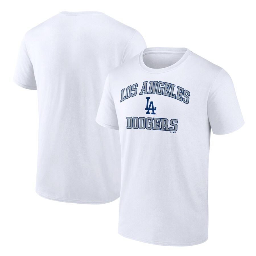 Men's Los Angeles Dodgers White Heart and Soul T-Shirt