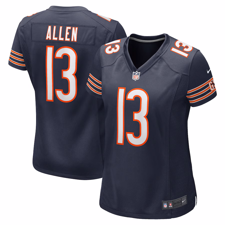 Women's Chicago Bears Keenan Allen Nike  Navy Game Jersey