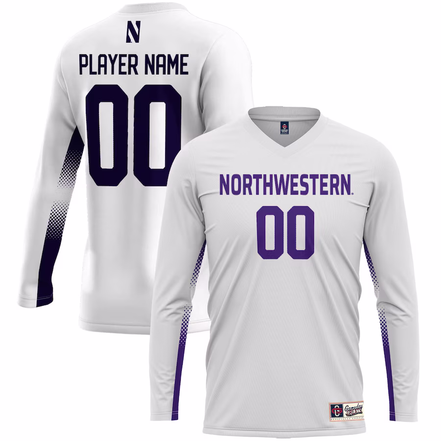 Northwestern Wildcats GameDay Greats Youth NIL Pick-A-Player Lightweight Women's Volleyball Jersey �?White