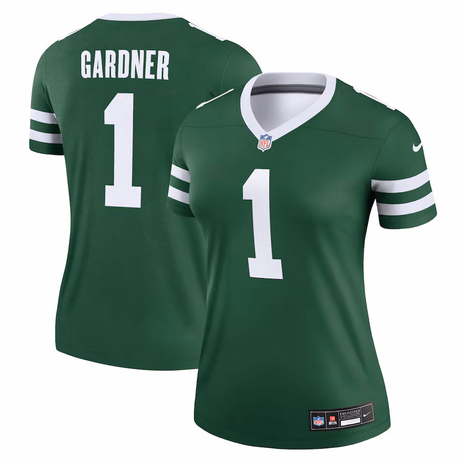 Women's New York Jets Ahmad Sauce Gardner Nike Legacy Green Legend Player Performance Top