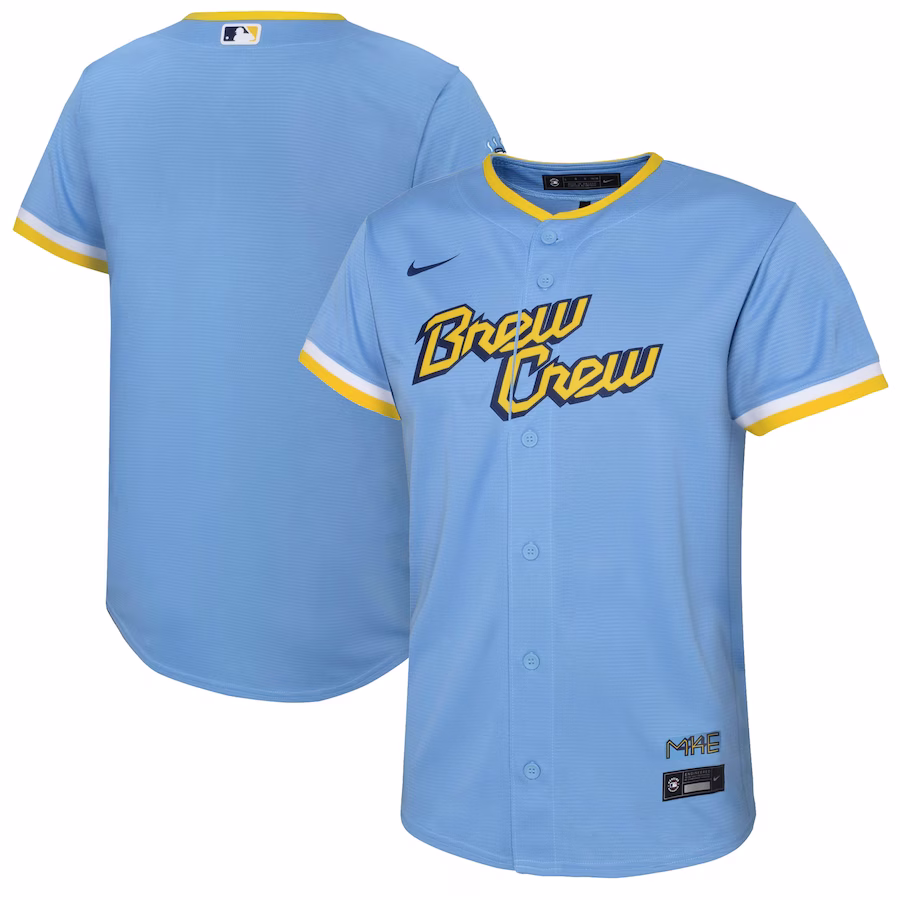 Preschool Milwaukee Brewers Nike Powder Blue City Connect Replica Team Jersey