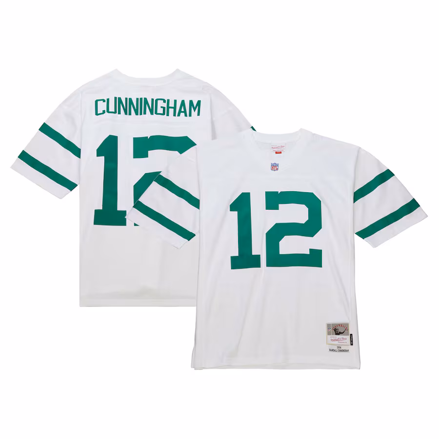 Men's Philadelphia Eagles Randall Cunningham Mitchell & Ness White Legacy Replica Jersey
