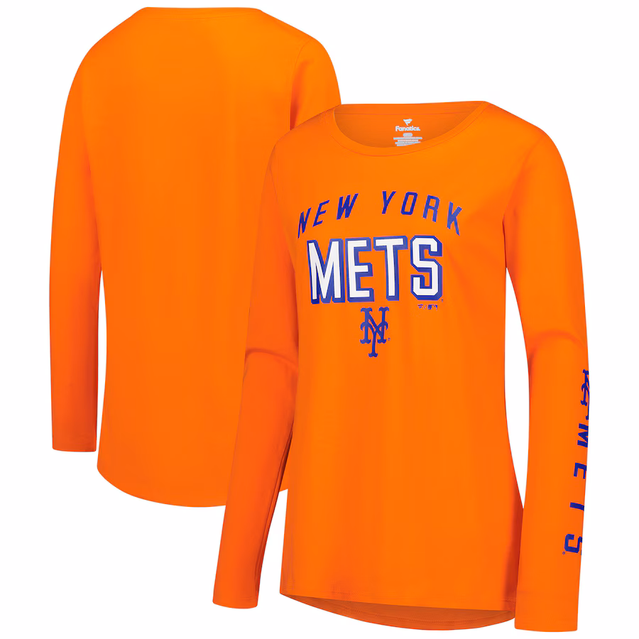 Women's New York Mets Fanatics Orange Team Long Sleeve T-Shirt