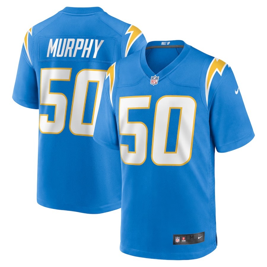 Men's Los Angeles Chargers Caleb Murphy Nike Powder Blue Team Game Jersey