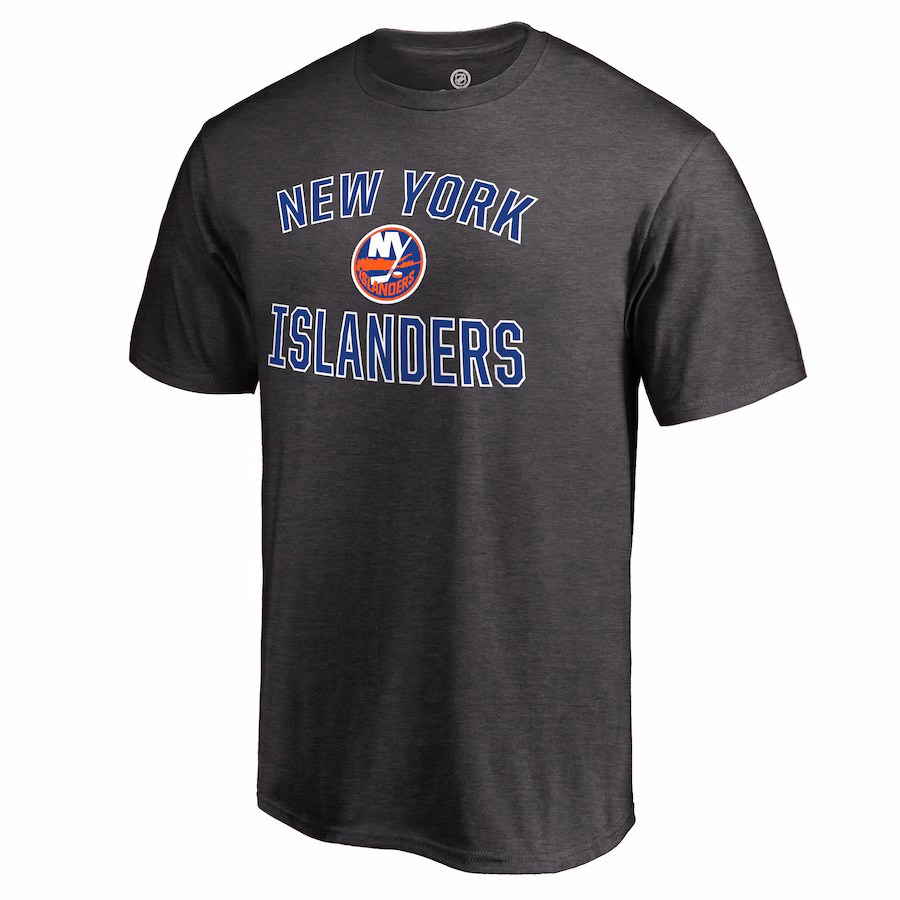 Men's New York Islanders Heathered Gray Victory Arch T-Shirt
