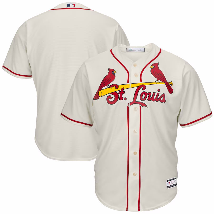 Men's St. Louis Cardinals Cream Big & Tall Replica Team Jersey