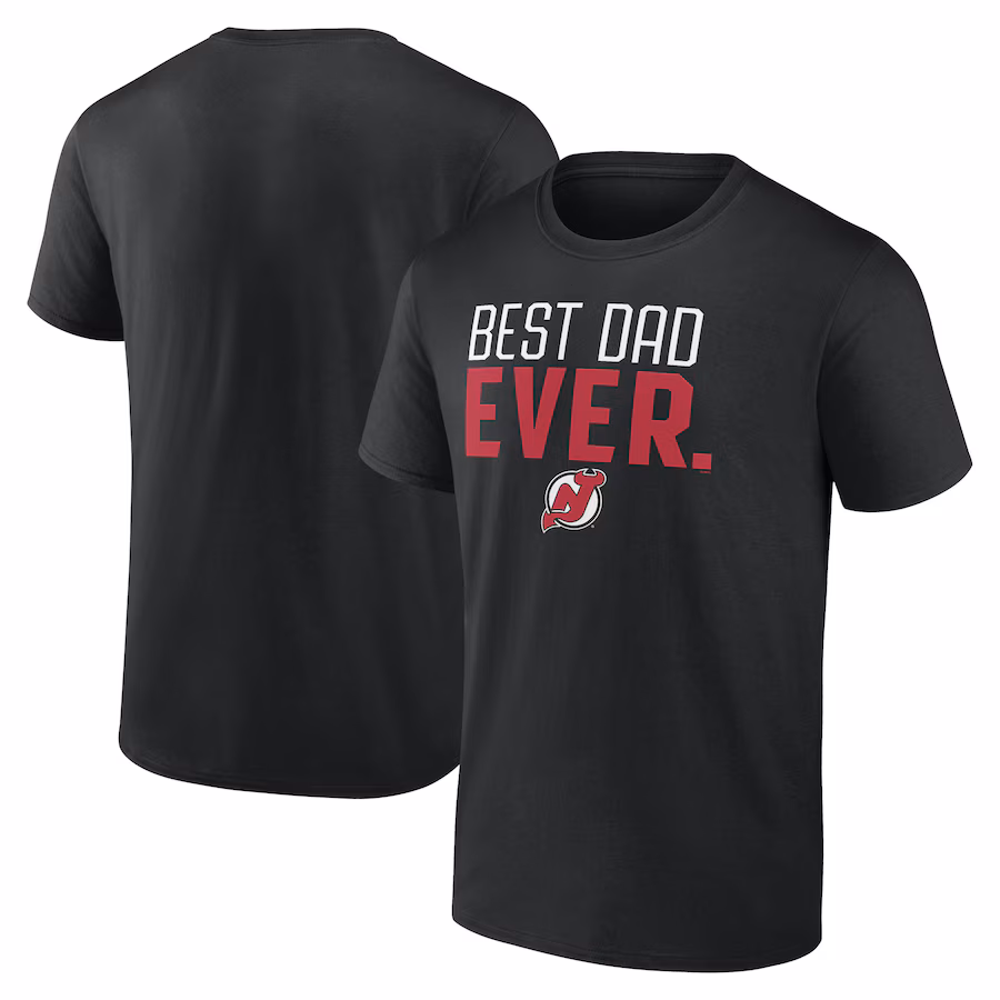 Men's New Jersey Devils Black Best Dad Ever T-Shirt