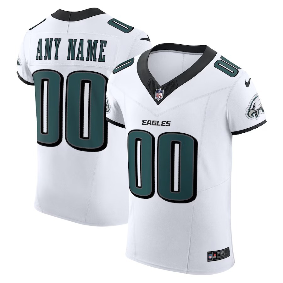 Men's Philadelphia Eagles Nike White Vapor F.U.S.E. Elite Custom Jersey