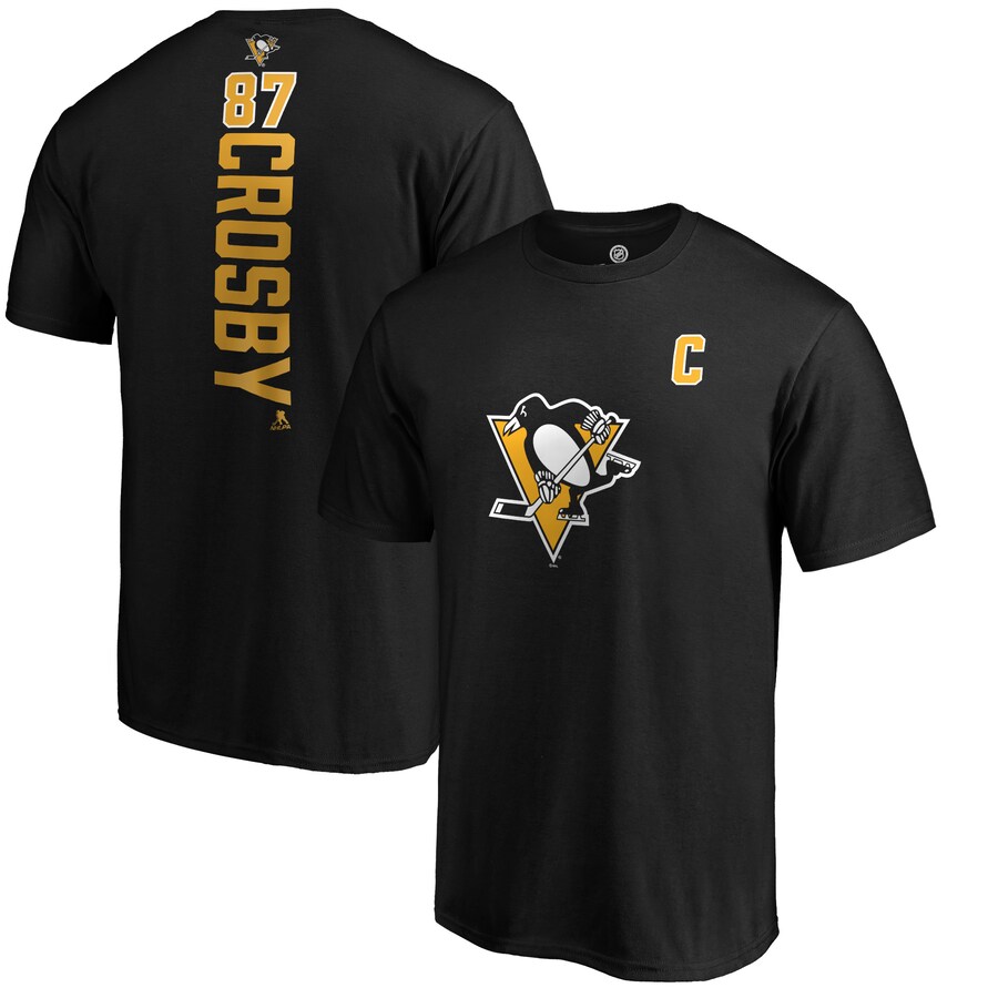 Men's Pittsburgh Penguins Sidney Crosby Black Playmaker T-Shirt