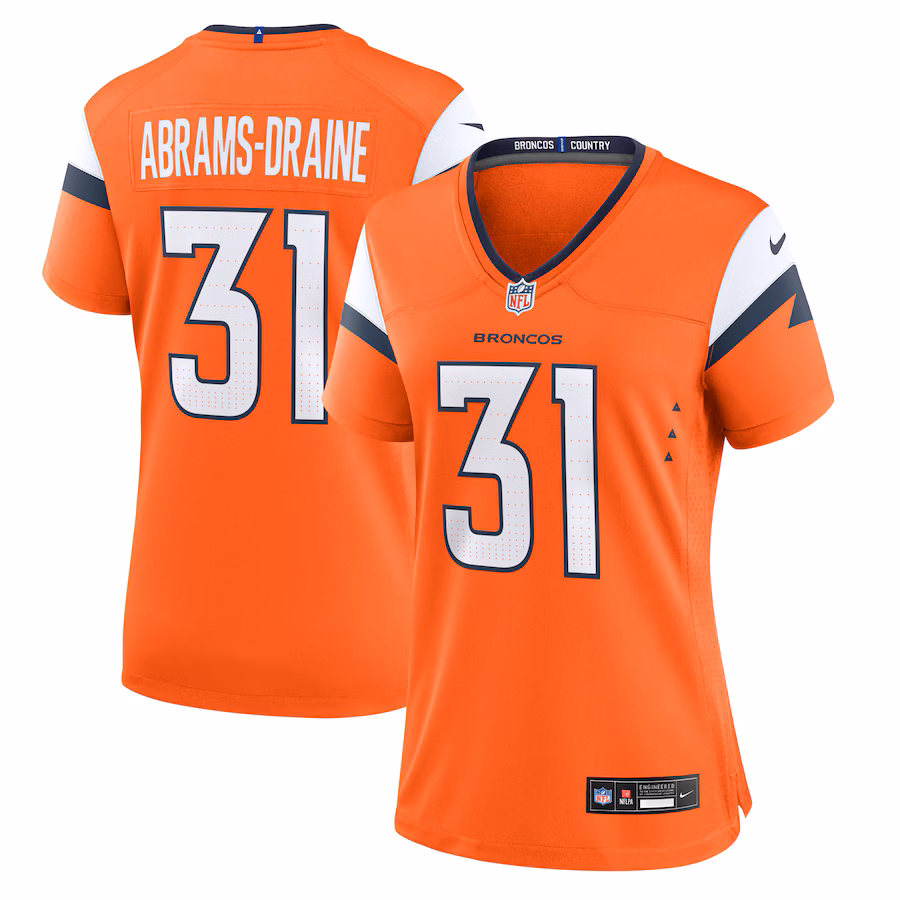 Women's Denver Broncos Kris Abrams-Draine Nike Orange Team Game Jersey