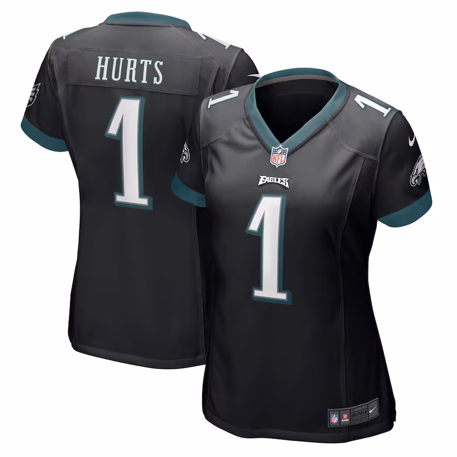 Women's Philadelphia Eagles Jalen Hurts Nike Black Game Jersey