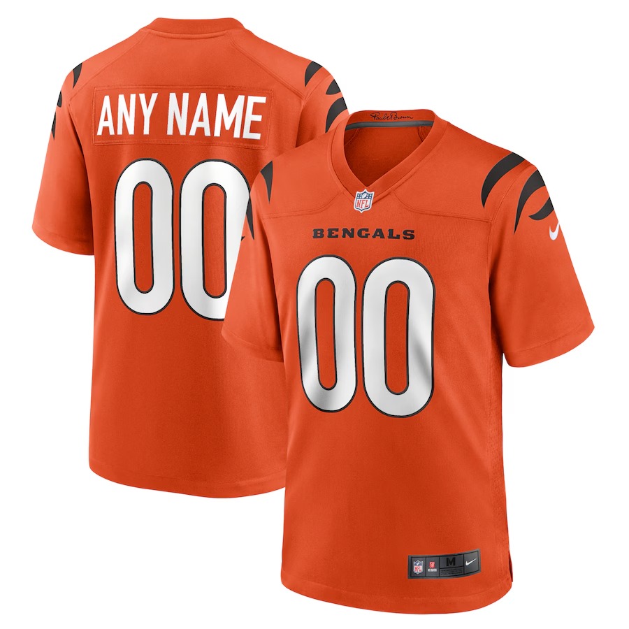 Youth Cincinnati Bengals Nike Orange Alternate Game Custom Jersey