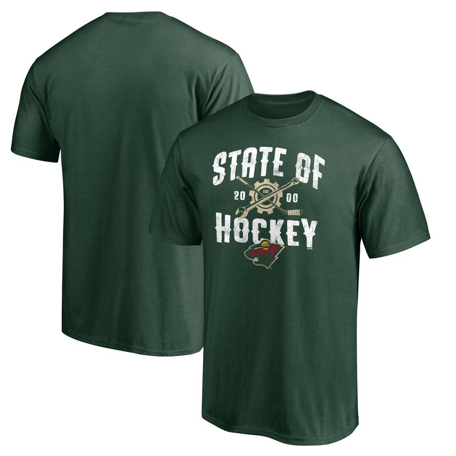 Men's Minnesota Wild Green Hometown Collection Push Ahead T-Shirt