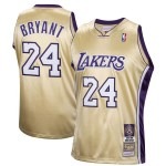 Men's Los Angeles Lakers Kobe Bryant Mitchell & Ness Gold Hall of Fame Class of 2020 #24 Authentic Hardwood Classics Jersey
