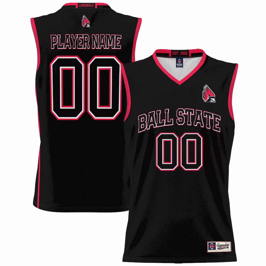 Ball State Cardinals GameDay Greats Youth NIL Pick-A-Player Lightweight Basketball Jersey - Black