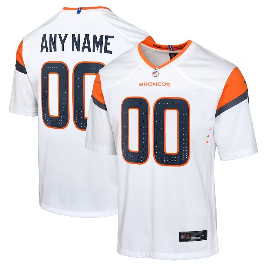 Youth Denver Broncos  Nike White Mile High Collection Custom Game Jersey