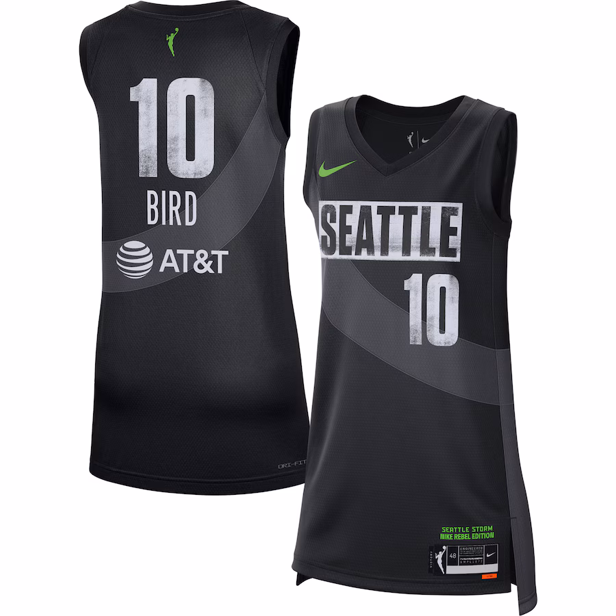 Women's Seattle Storm Sue Bird Nike Black 2021 Rebel Edition Victory Player Jersey