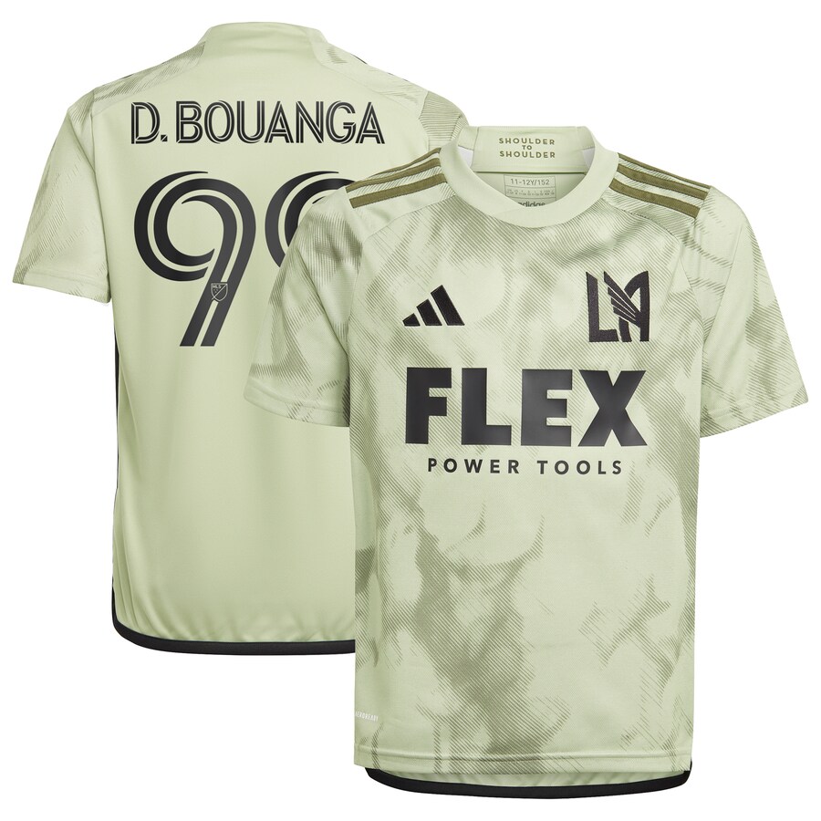 Youth LAFC Denis Bouanga adidas Green 2023 Smokescreen Replica Player Jersey