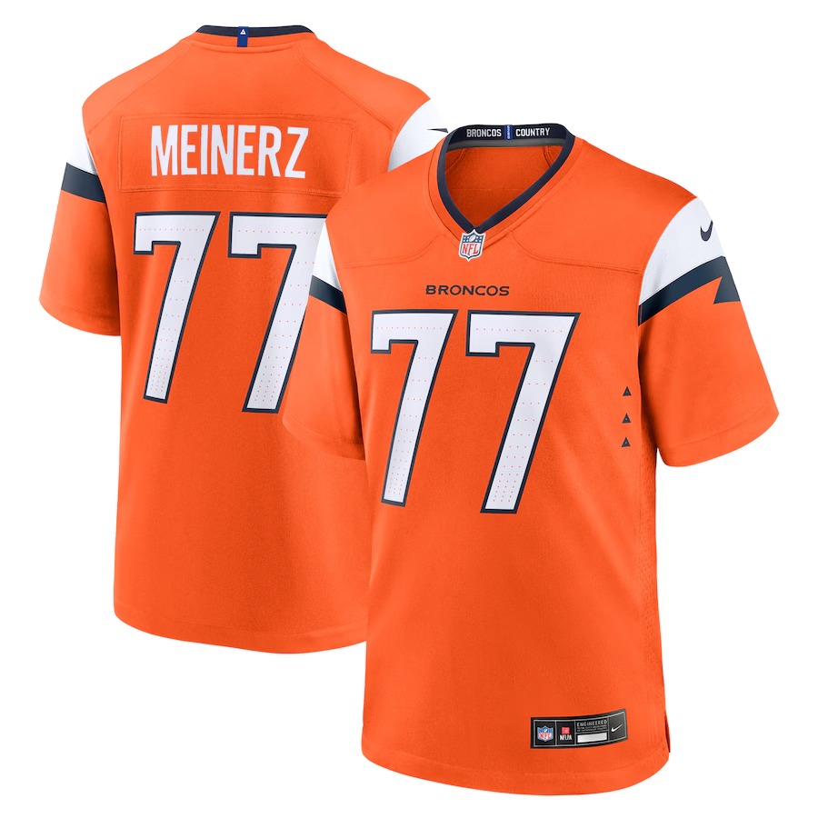 Men's Denver Broncos Quinn Meinerz Nike Orange Team Game Jersey
