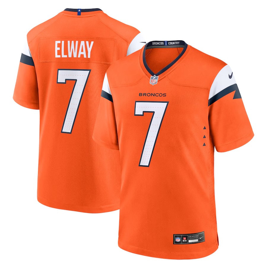 Men's Denver Broncos John Elway Nike Orange Mile High Collection Retired Player Game Jersey