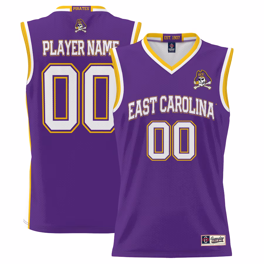 ECU Pirates GameDay Greats Unisex  Lightweight NIL Pick-A-Player Basketball Jersey - Purple