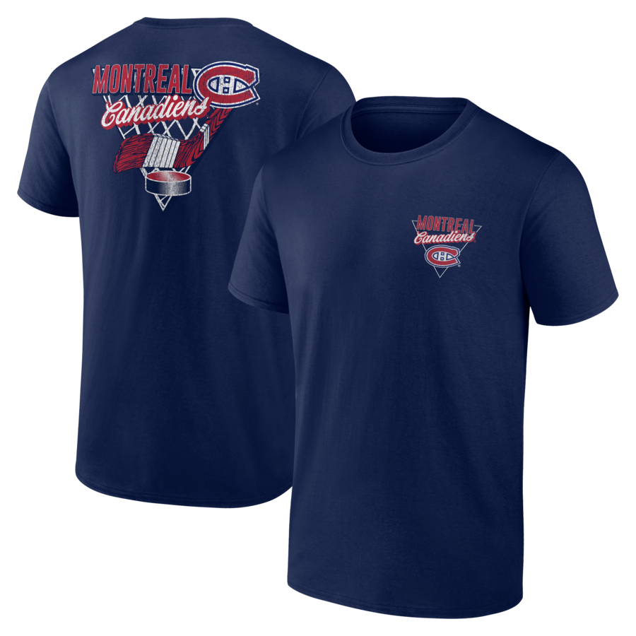 Men's Montreal Canadiens Navy Net Slap T-Shirt