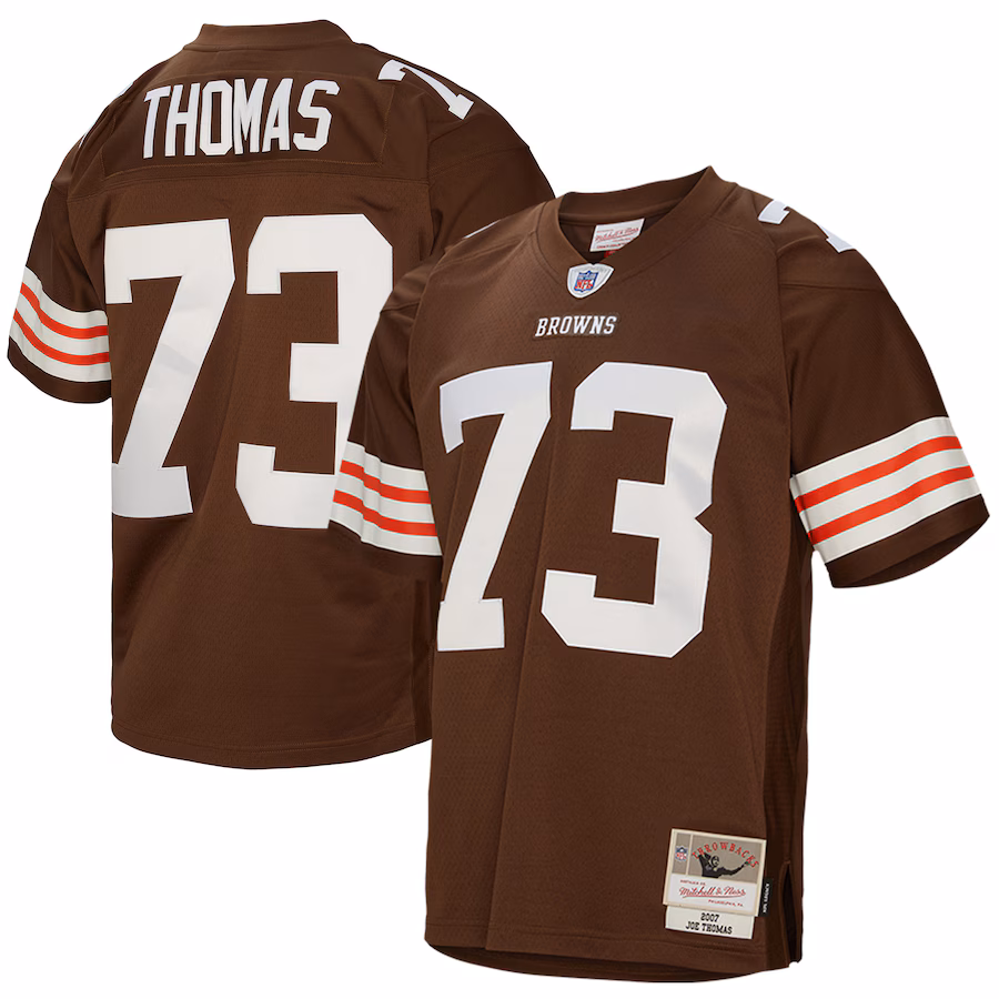 Men's Cleveland Browns Joe Thomas Mitchell & Ness Brown Legacy Replica Jersey