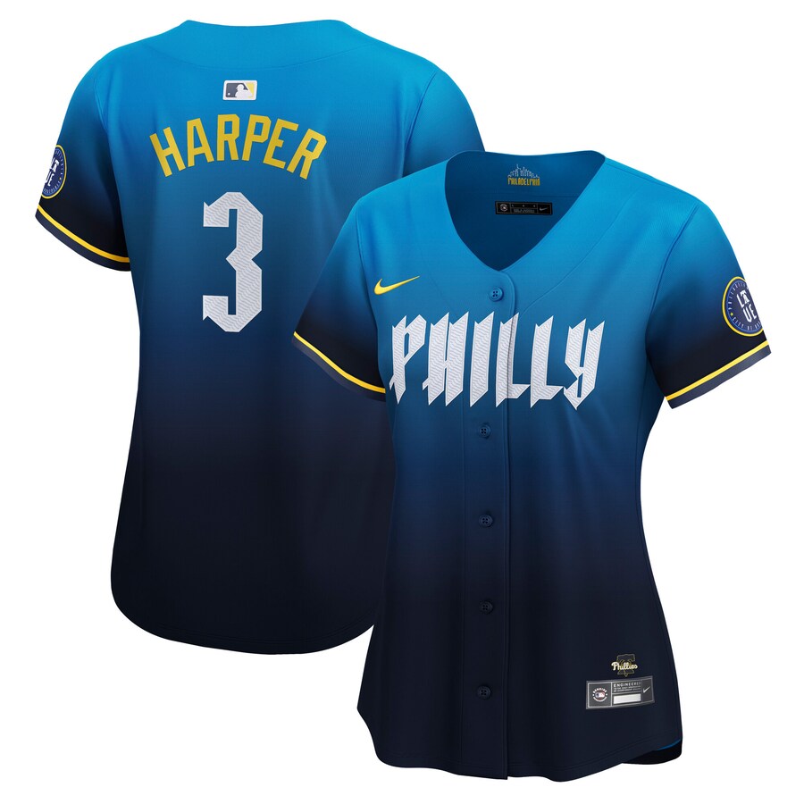 Women's Philadelphia Phillies Bryce Harper Nike Blue City Connect Limited Jersey