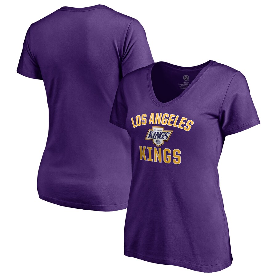 Women's Los Angeles Kings Purple Special Edition Victory Arch V-Neck T-Shirt