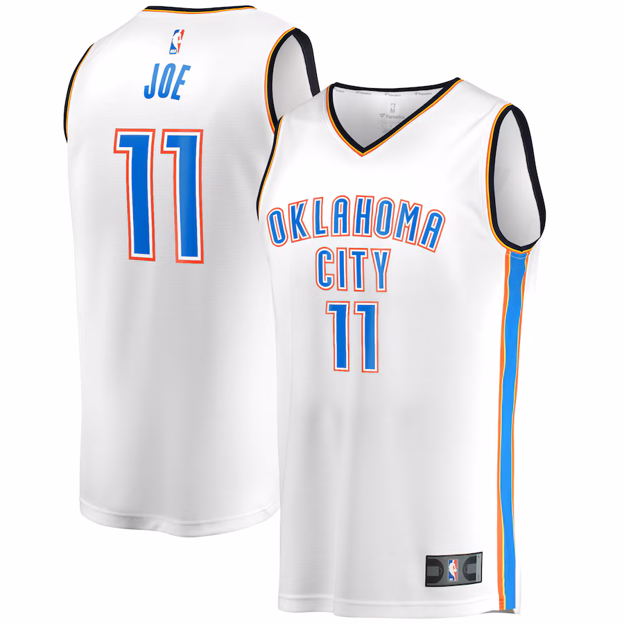 Men's Oklahoma City Thunder Isaiah Joe Fanatics White Fast Break Player Jersey - Association Edition