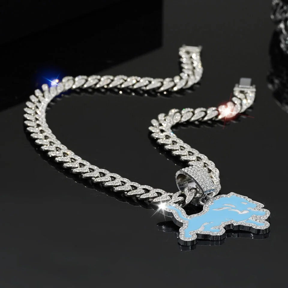 Detroit Lions Football Necklace for Fans
