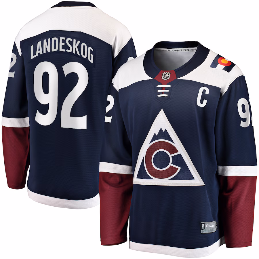 Men's Colorado Avalanche Gabriel Landeskog Fanatics Navy Premier Breakaway Player Jersey