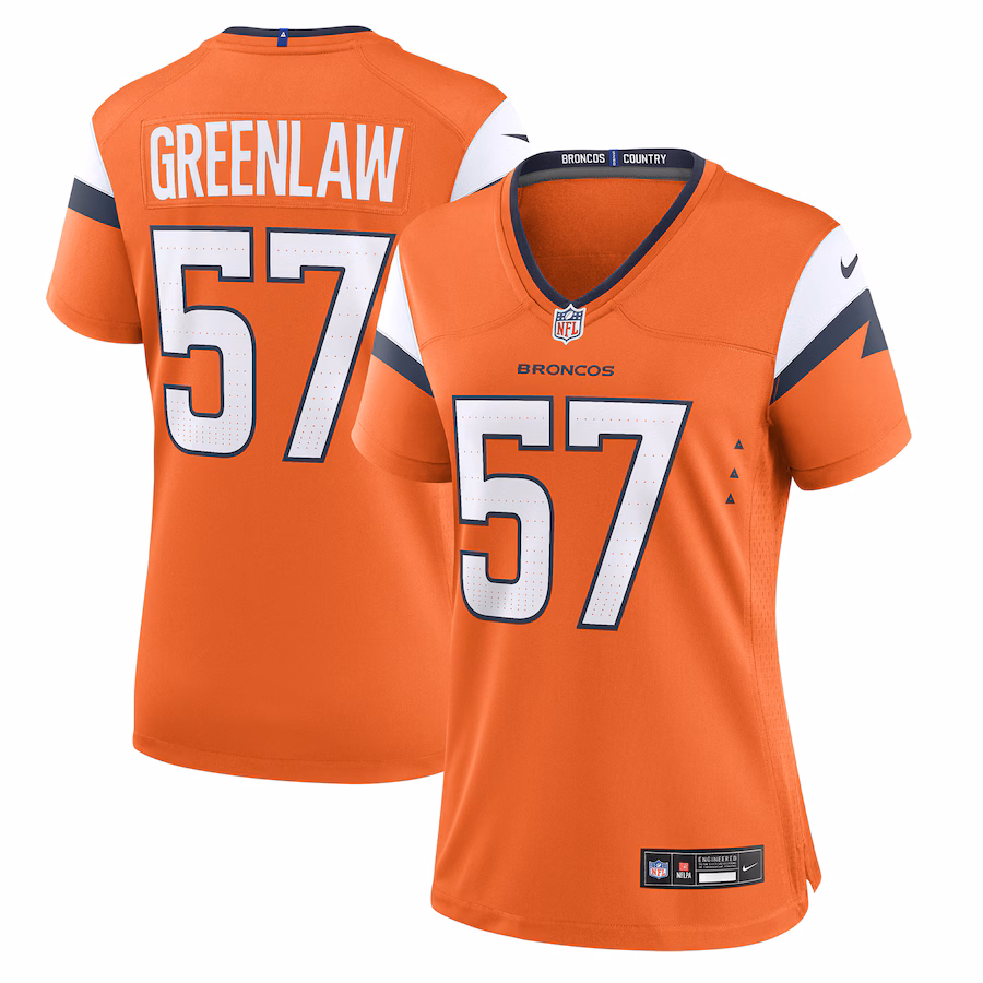 Women's Denver Broncos Dre Greenlaw Nike Orange Team Game Jersey