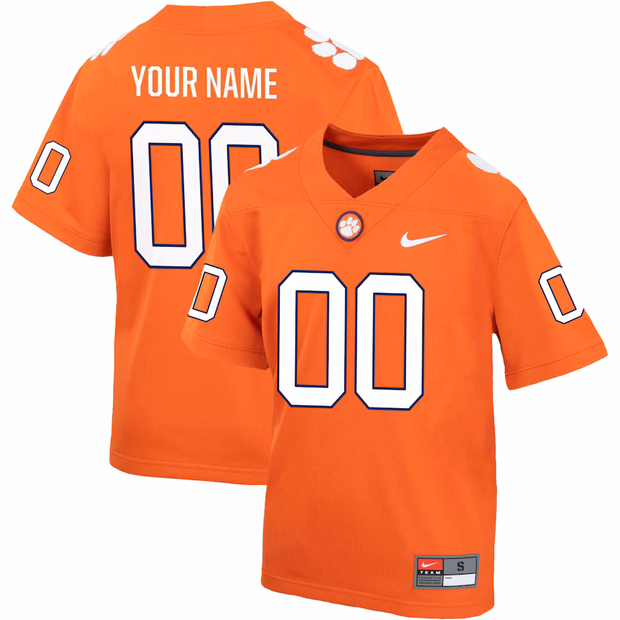 Clemson Tigers Nike Youth Custom Game Jersey - Orange