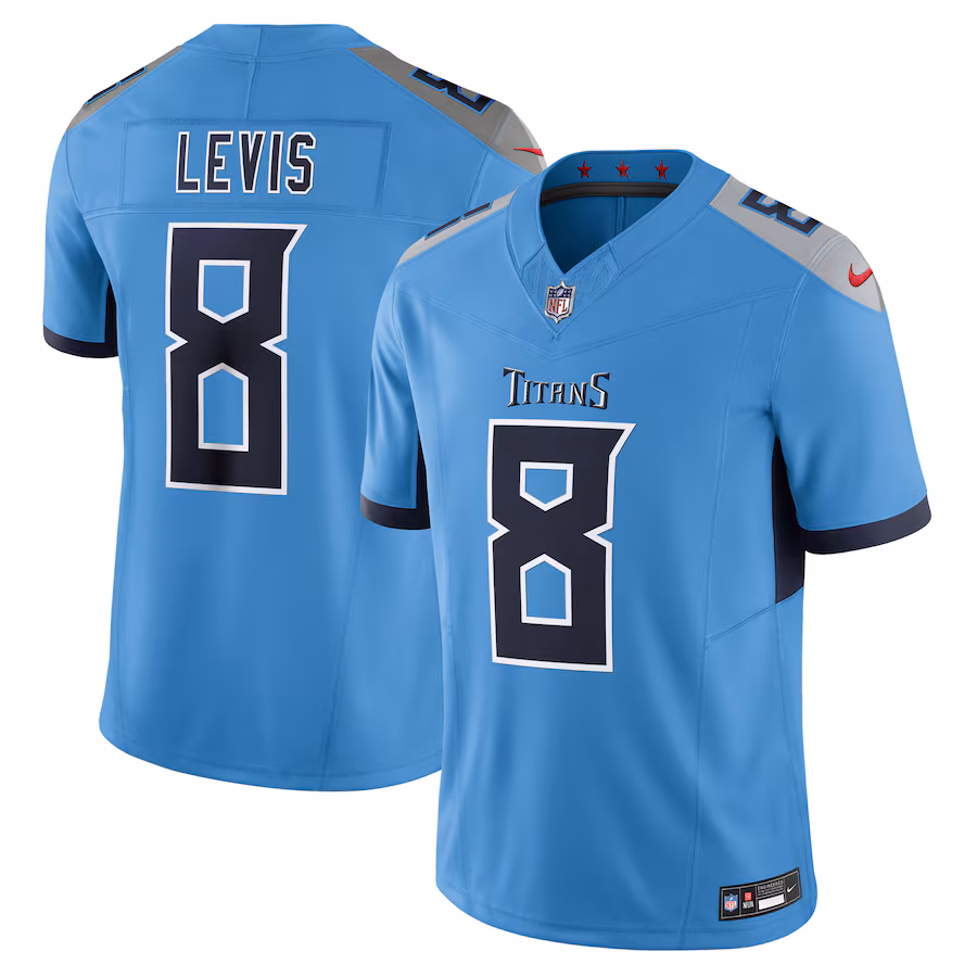 Men's Tennessee Titans Will Levis Nike Light Blue Alternate Vapor F.U.S.E. Limited Jersey