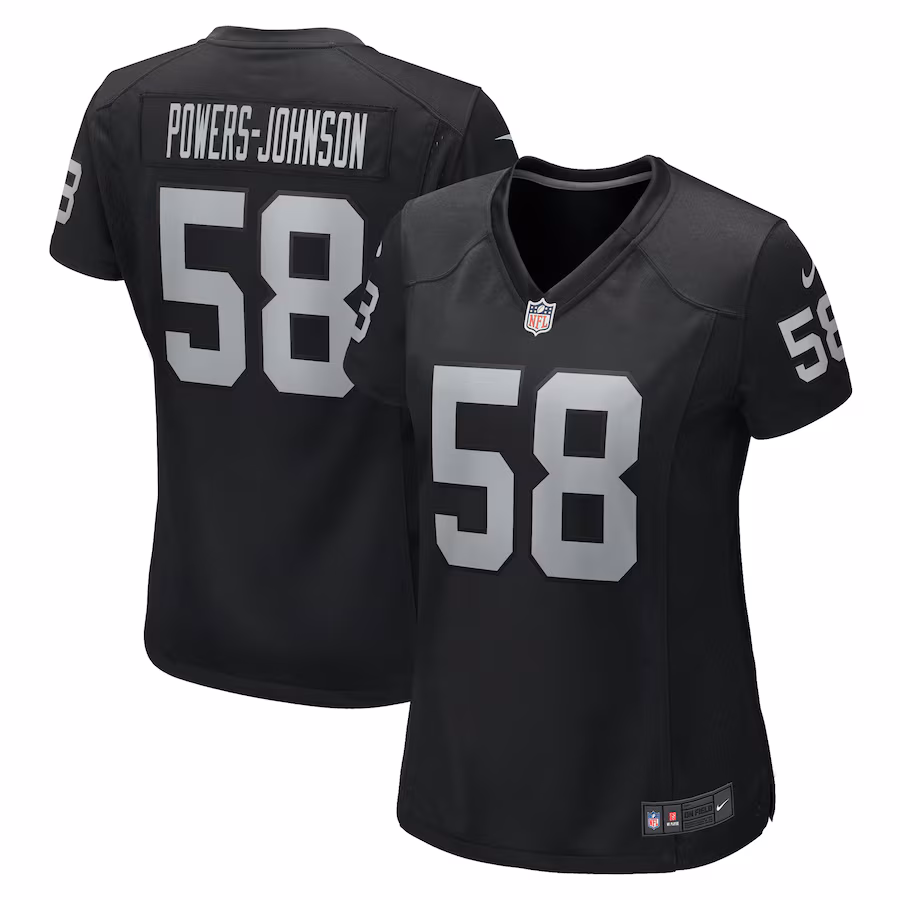 Women's Las Vegas Raiders Jackson Powers-Johnson Nike Black Game Jersey