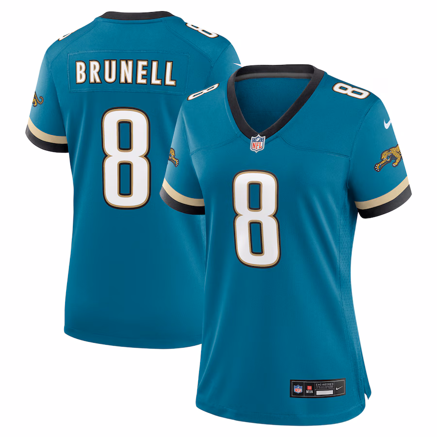 Women's Jacksonville Jaguars Mark Brunell Nike Teal Prowler Throwback Retired Player Game Jersey