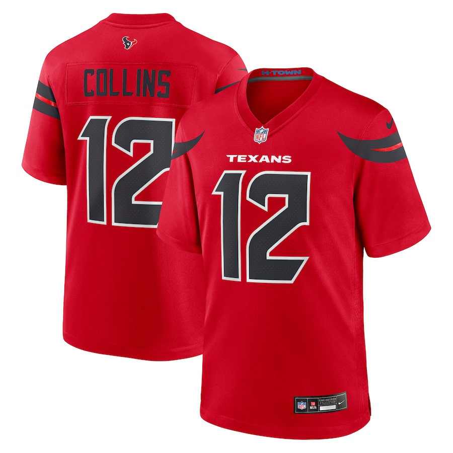 Men's Houston Texans Nico Collins Nike  Red Alternate Game Jersey